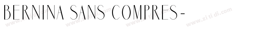 BERNINA SANS COMPRES字体转换